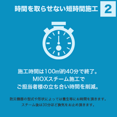 時間を取らせない短時間施工