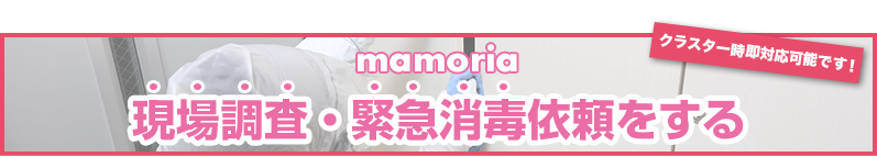 現場調査・緊急消毒依頼をする